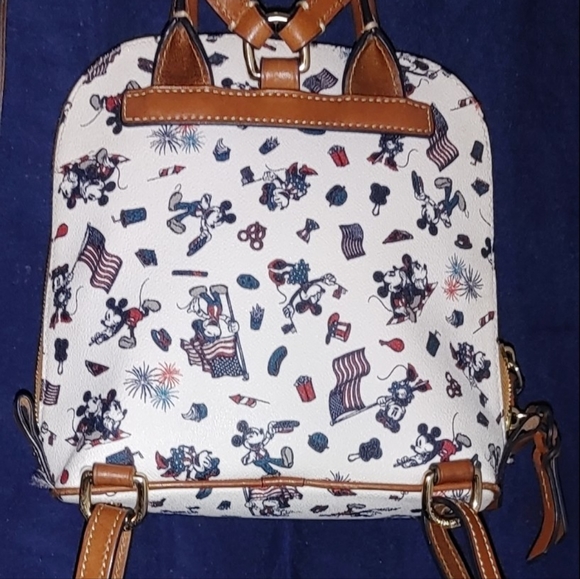 Limited Edition Dooney and Bourke Disney Mickey & Minnie Americana Backpack - Picture 6 of 7